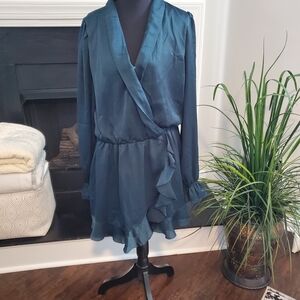 Elegant Blue Wrap Romper